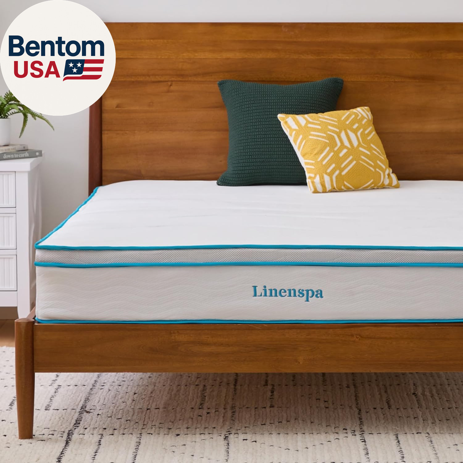 10 Inch Memory Foam and Spring Hybrid Mattress – Medium Feel – Bed in a Box – Qu