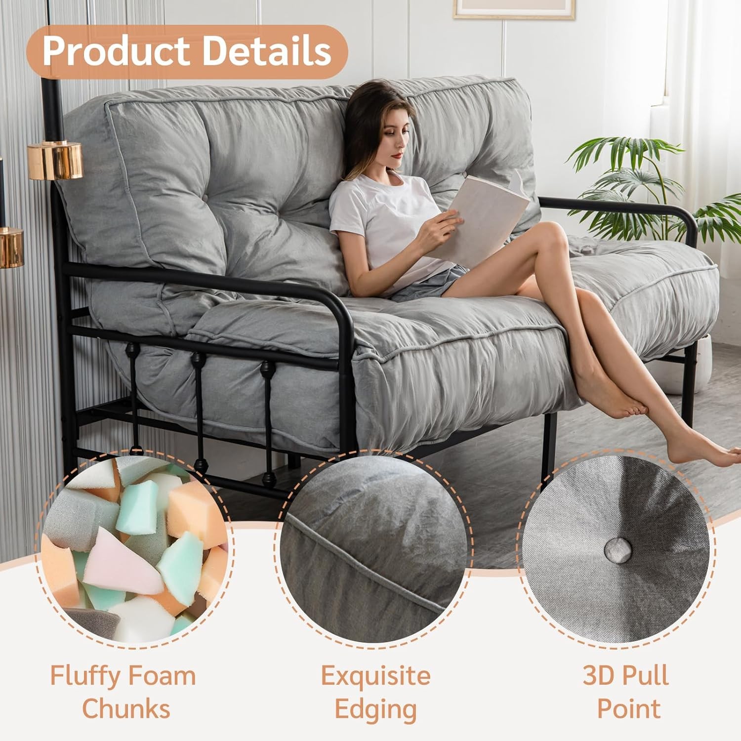 8 Inches Futon Mattress Full Size Thick Futons Sofa Couch Bed Floor Mattress