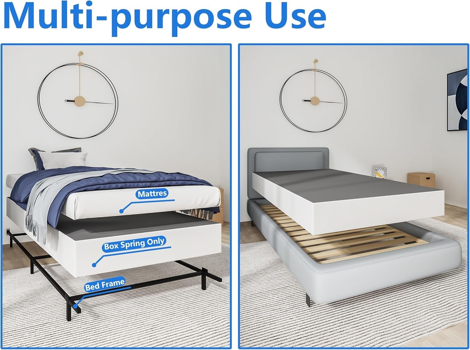 Box Spring Twin Bed Bases 9 Inch High Metal Twin Box Spring Only Heavy Duty