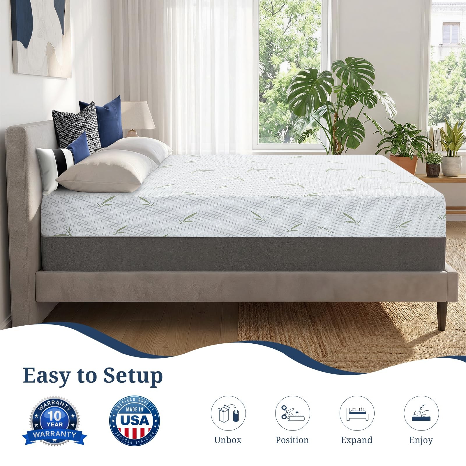 5 Inch Twin XL Mattress, Gel Infused Memory Foam Mattress – Medium Firm, Pres…