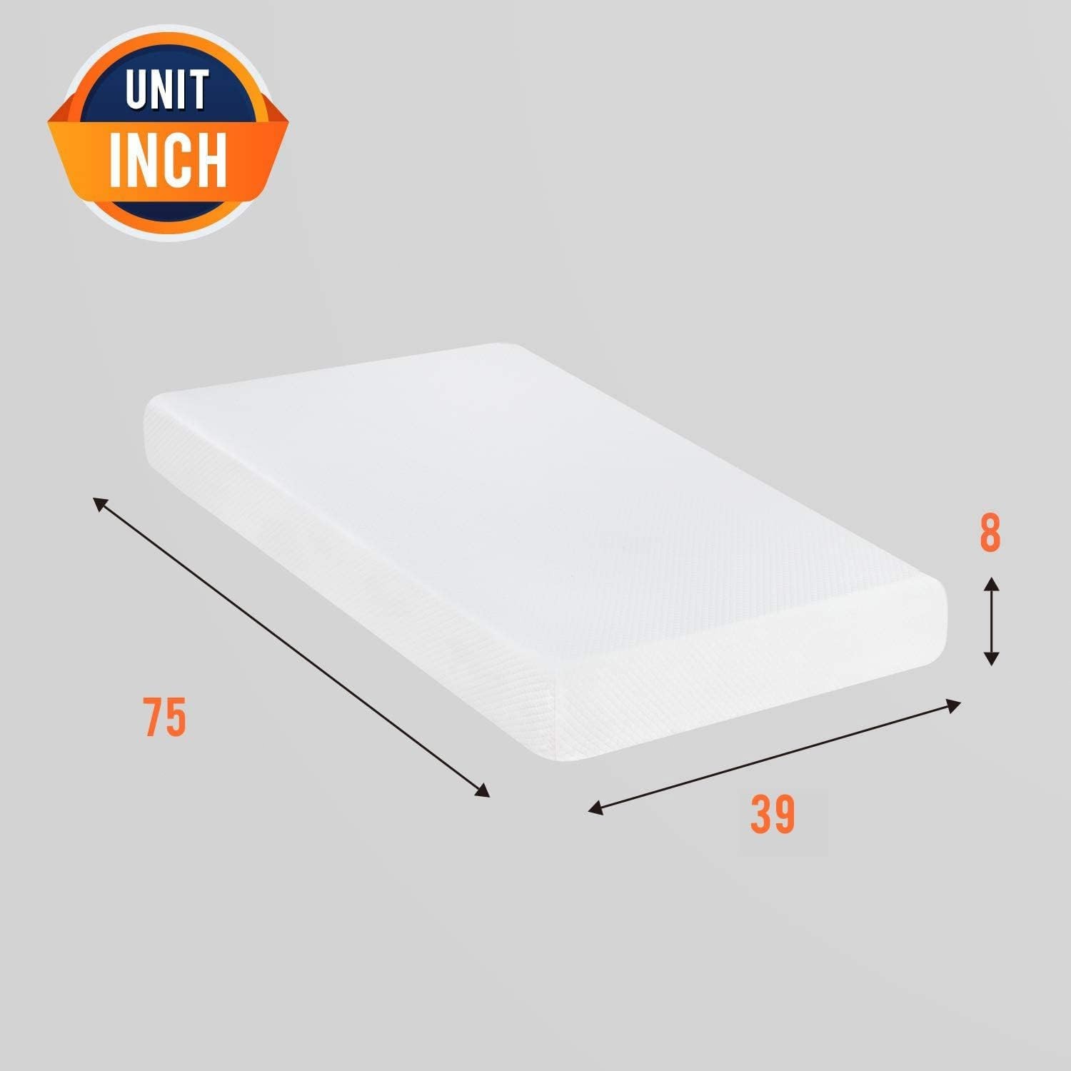 Twin Mattress Gel Foam Memory Mattress Ventilated Bed in a Box Queen