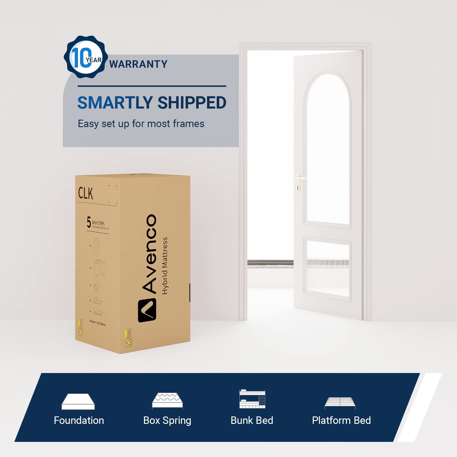 Full Size Mattress 12 Inch, Full Hybrid Mattress in a with Memory Foam & Indi…