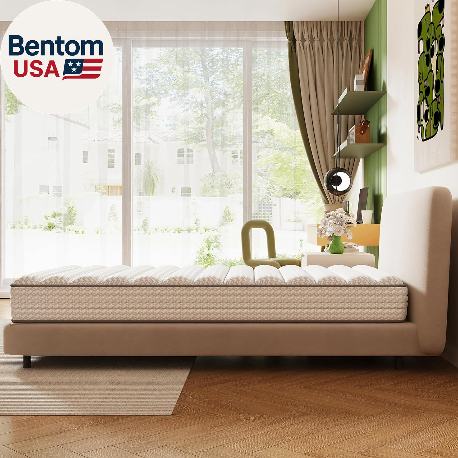 Twin Mattress, 6 Inch Twin Size Mattresses in a Box with Smarts™ Coil for Pressu