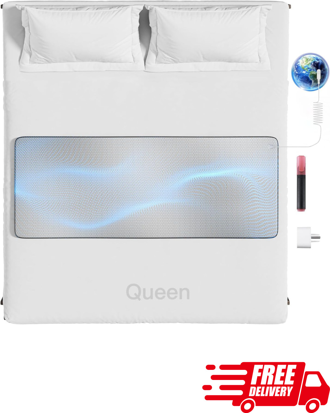 Graphene Grounding Mat for Bed Queen, Sleep Pain Relief, Anxiety Reduce, Energy