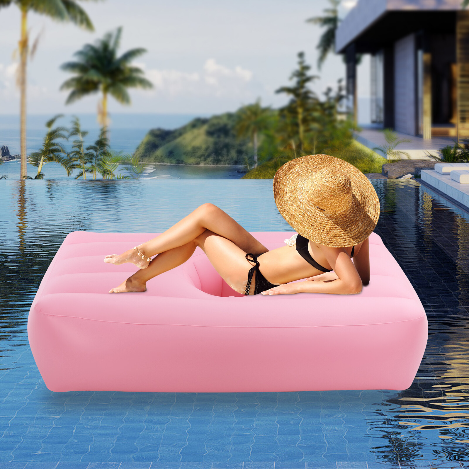 Foldable Inflatable Mattress w/ Reusable Electric Air Pump Post Surgery Recovery