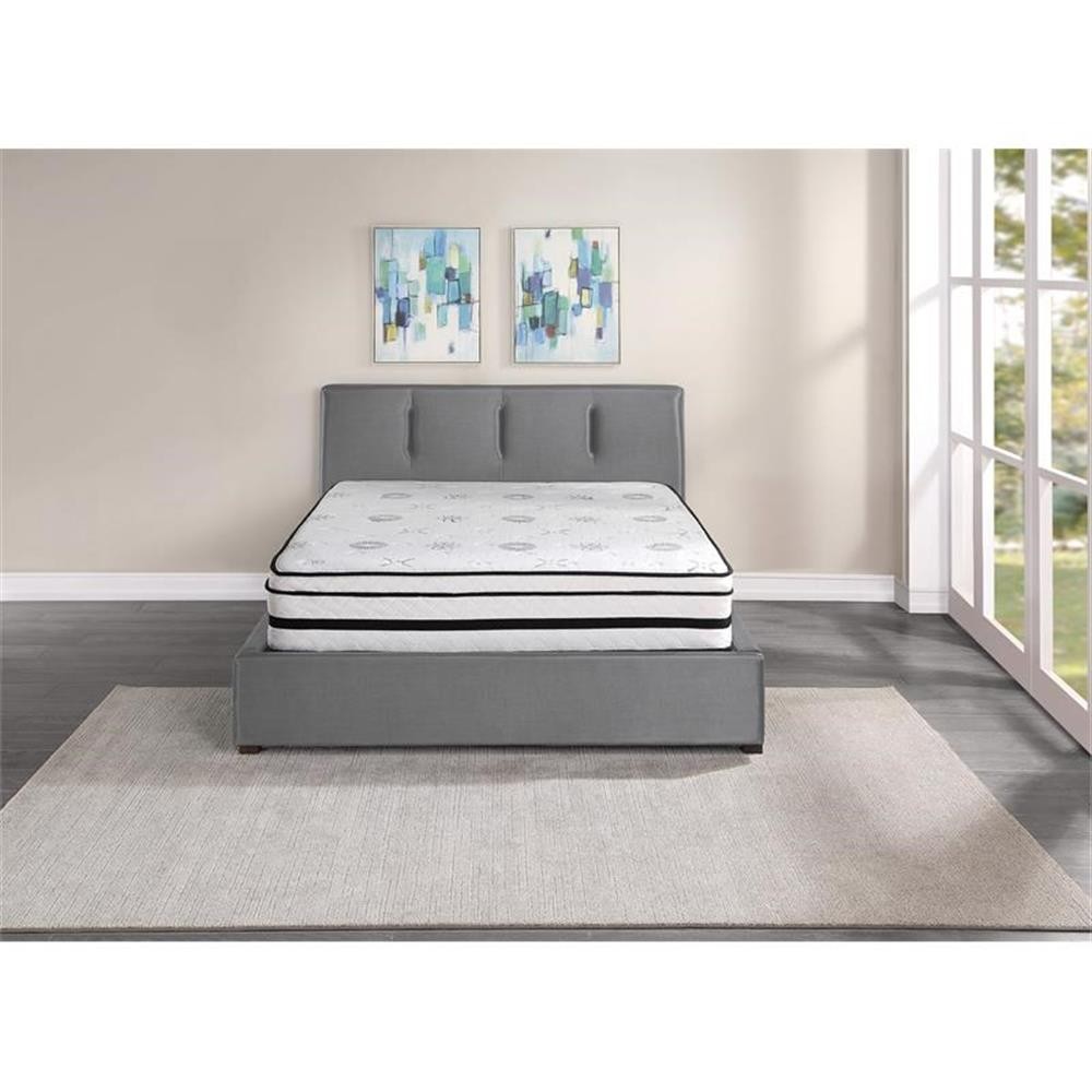 Lexicon Homelegance Bedding 12″ Fabric Eastern King Hybrid Mattress in White