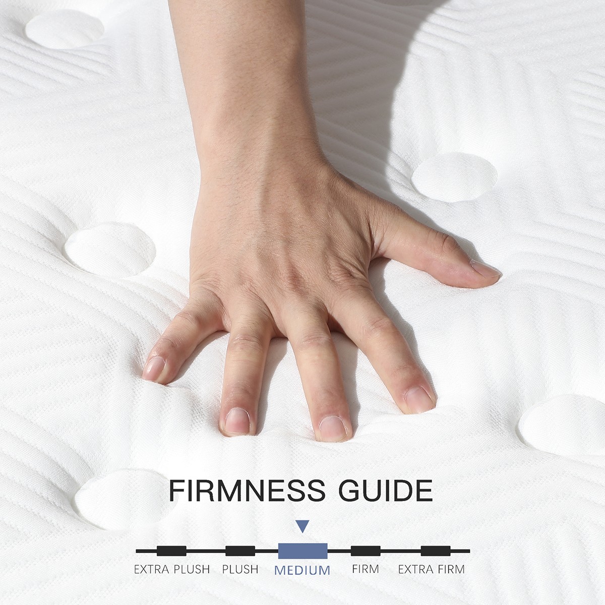 10/12/14 Inch Mattress Hybrid Memory Foam Bed in A Box,Twin Full Queen King Size
