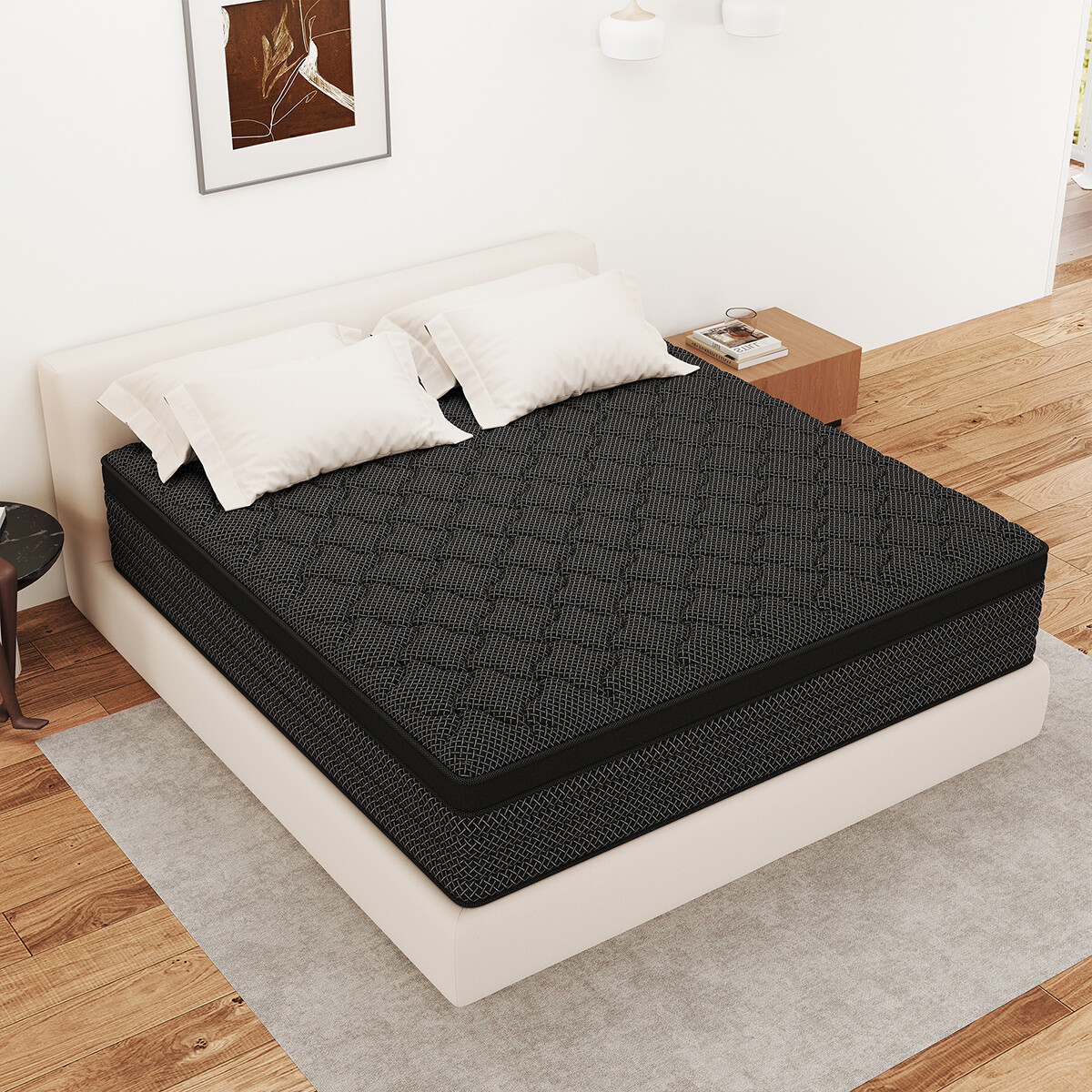 12″/14″ Hybrid Mattress In a Box Memory Foam Springs Twin Full Queen King Size