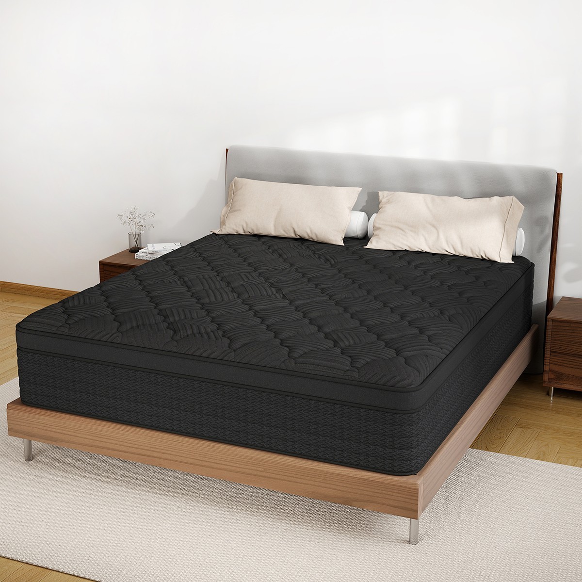 12″14″ Mattress in a Box Pocket Spring Gel Memory Foam Twin Full Queen King Size