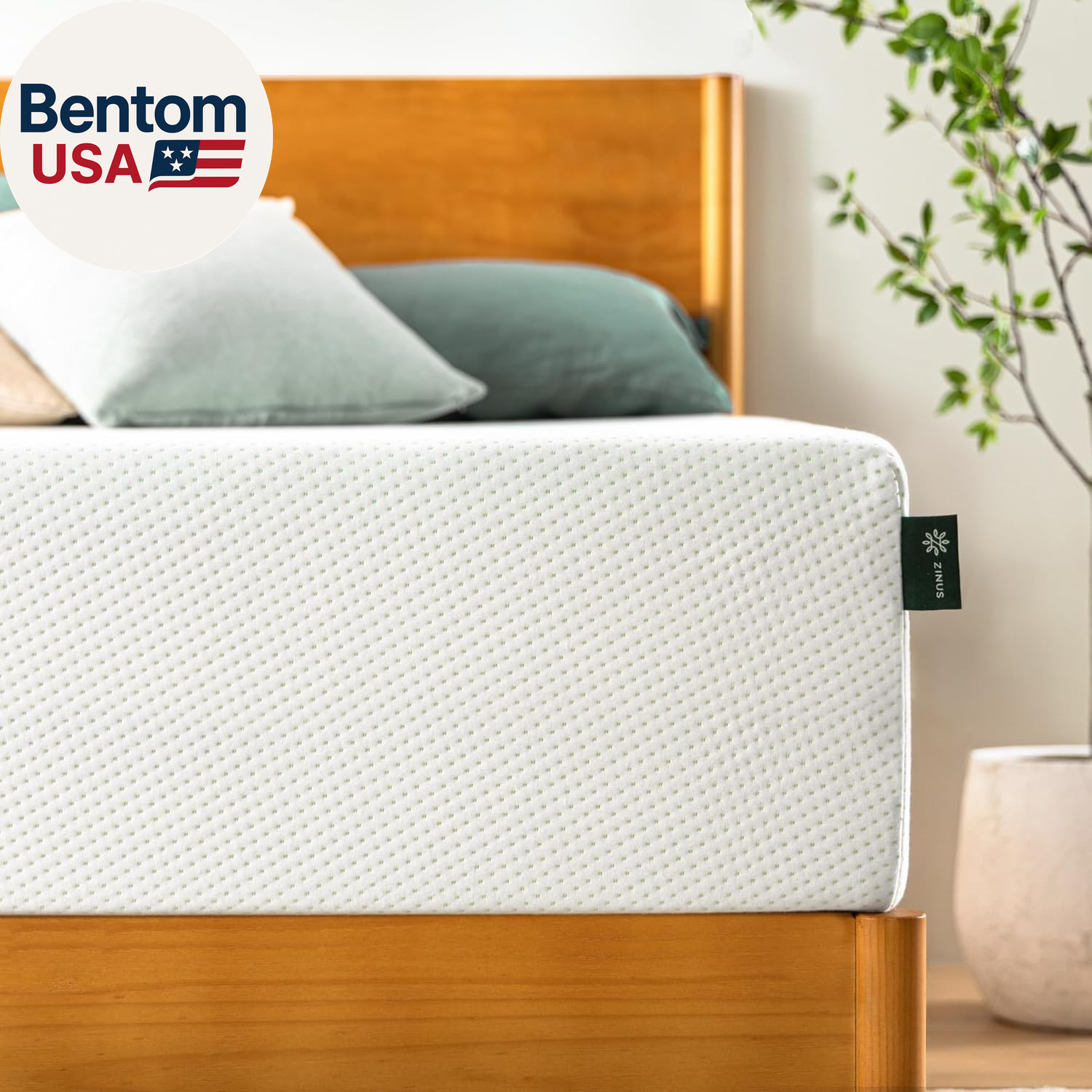 12 Inch Full Green Tea Memory Foam Mattress [New Version], Fiberglass Free, Medi