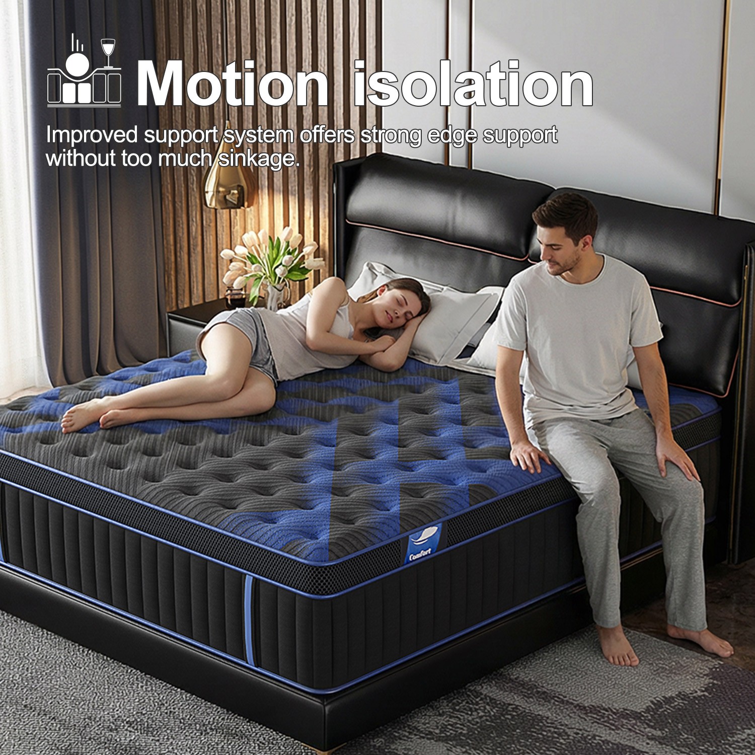 12″ Twin Full Queen King Size Gel Memory Foam Spring Mattress, Mattress In A Box