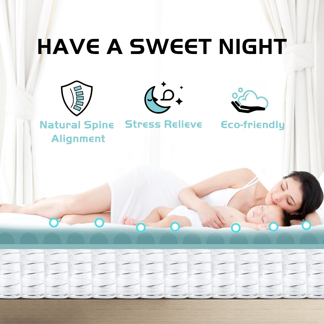 10″ 12″ Hybrid Mattress Memory Foam Innerspring Twin Full Queen King in a Box