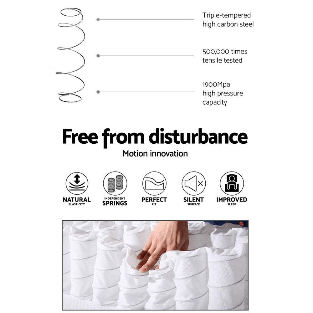 NNEDSZ Bedding Franky Euro Top Cool Gel Pocket Spring Mattress 34cm Thick – King