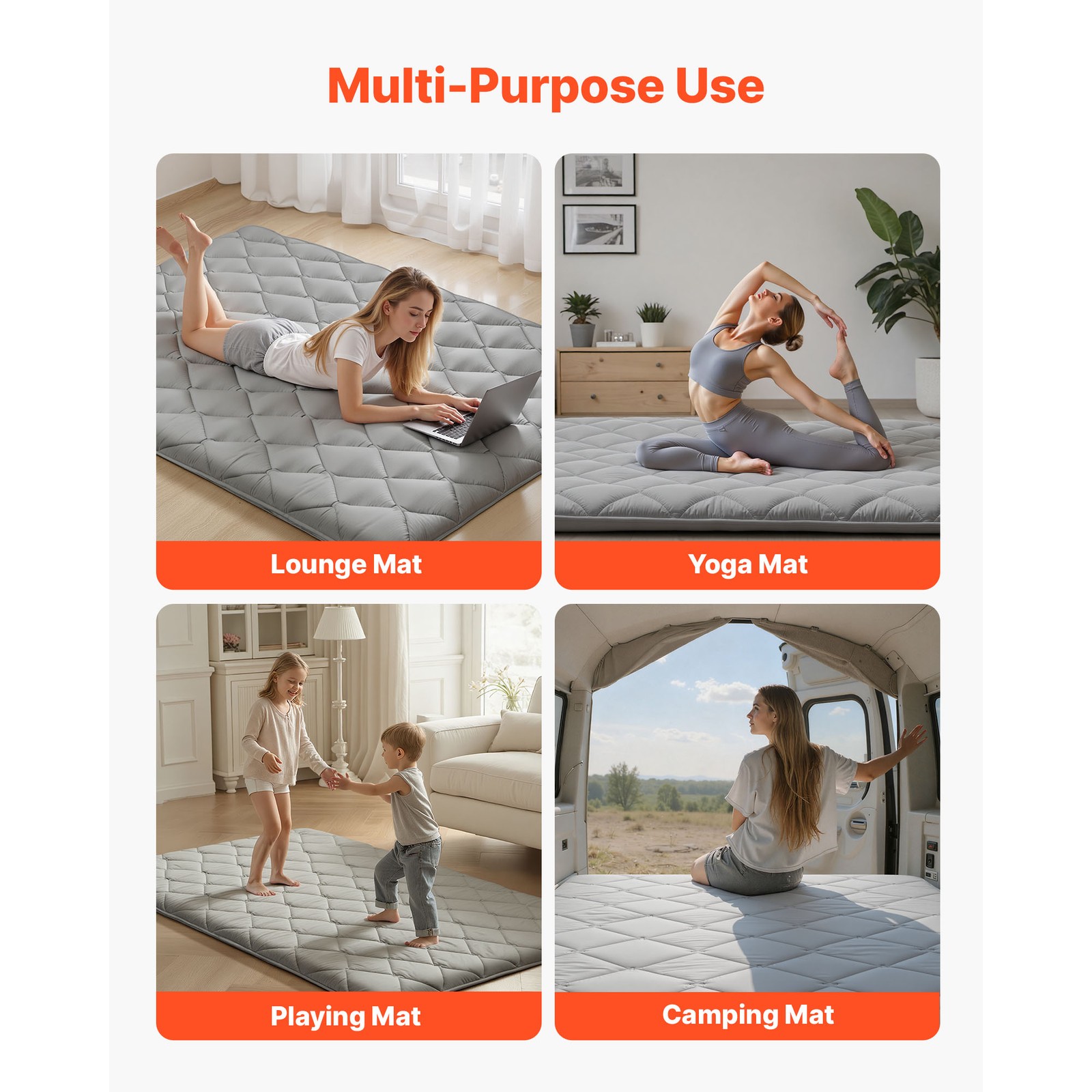 Uimoso Japanese Tatami Mattress Full/Twin/Queen Foldable Futon Mat Storage Bag