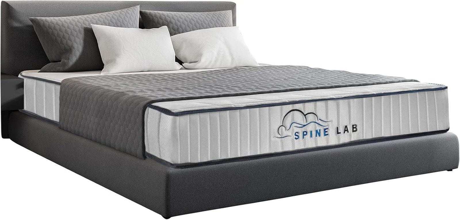 Mattress 5 Zone 21Cm Thickness Medium Firm Foam Bonnell Spring White, Queen