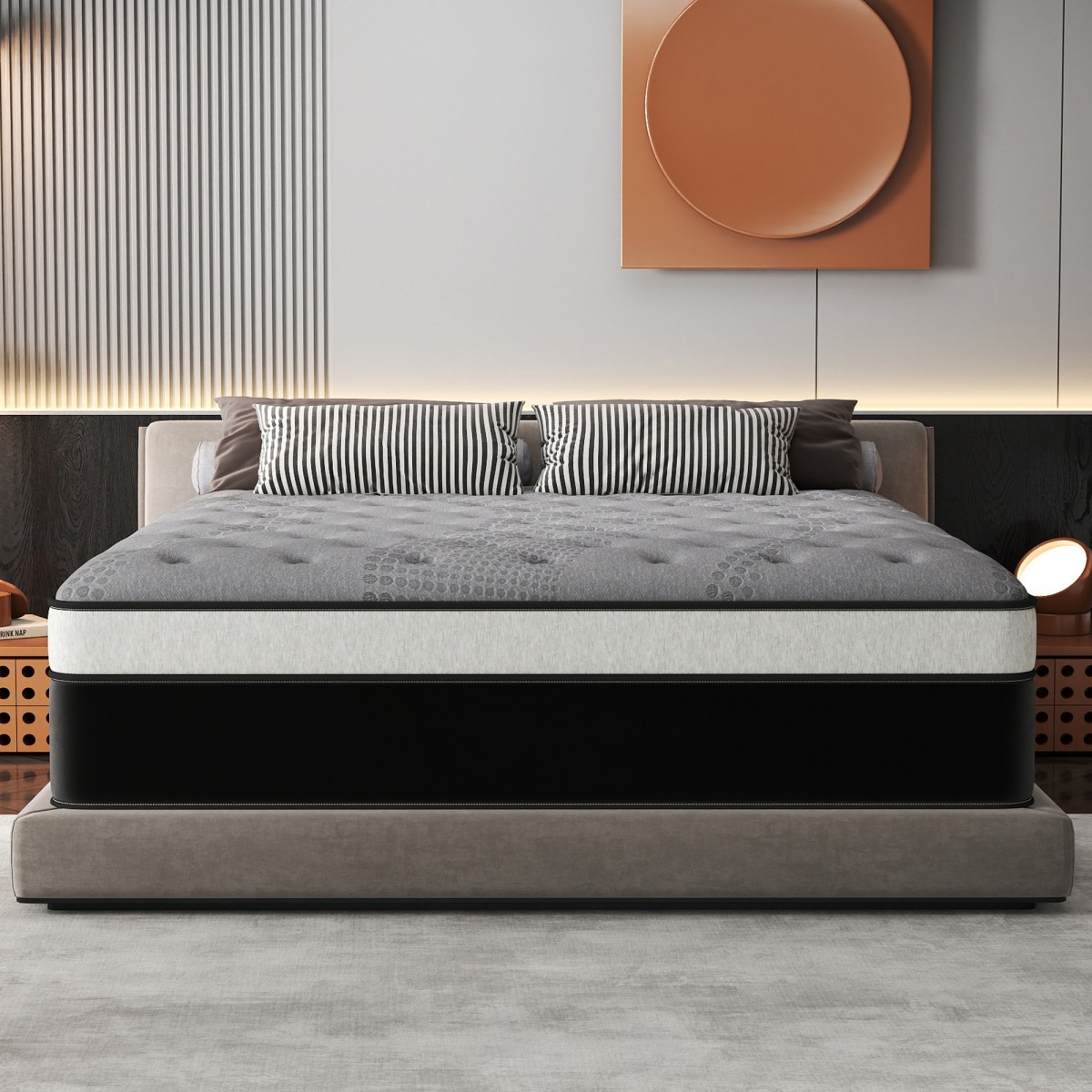 12″14″ Mattress Hybrid Gel Memory Foam Medium Firm Twin Full Queen King In A Box