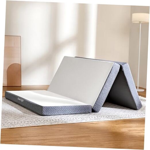 Tri Folding Mattress – 4-inch Foldable Mattress with a Tw” White 4 Inch