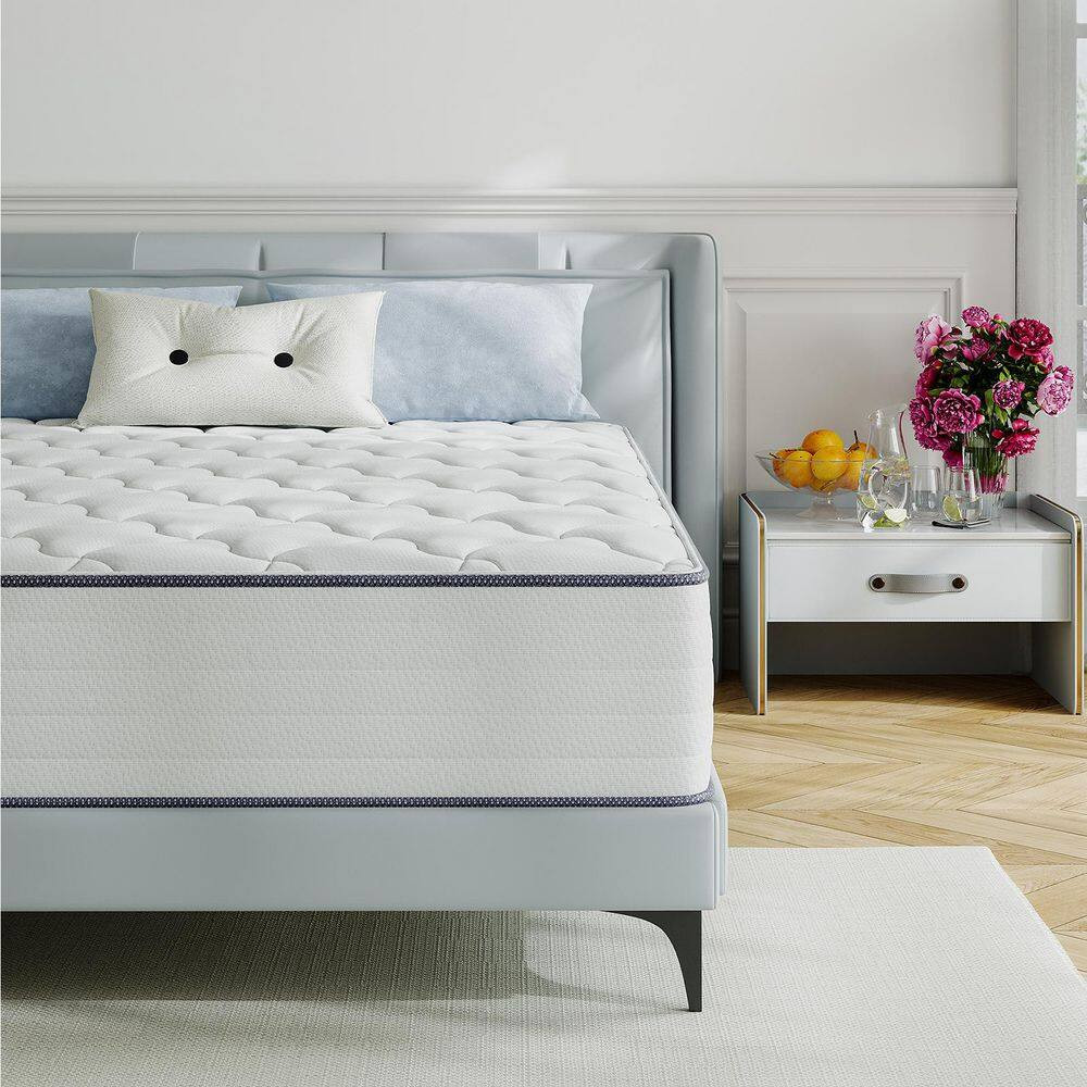 Queen Size Plush Hybrid Gel Memory Foam 10 In. Innerspring Euro Top Support and