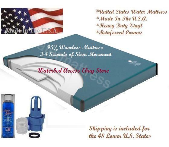King Size Softside Waterbed Mattress with 95% Waveless & Bamboo Pillow Top Cover