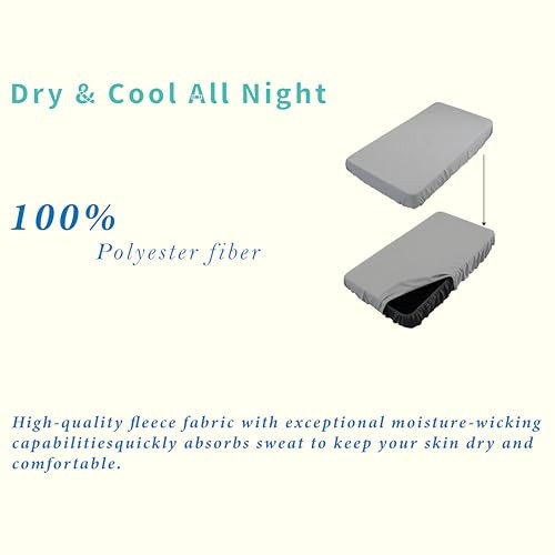 Fitted Sheets Only 31×75 Inches, 2 Pack Super Soft 31″ x 75″ Light Grey 2 Pack