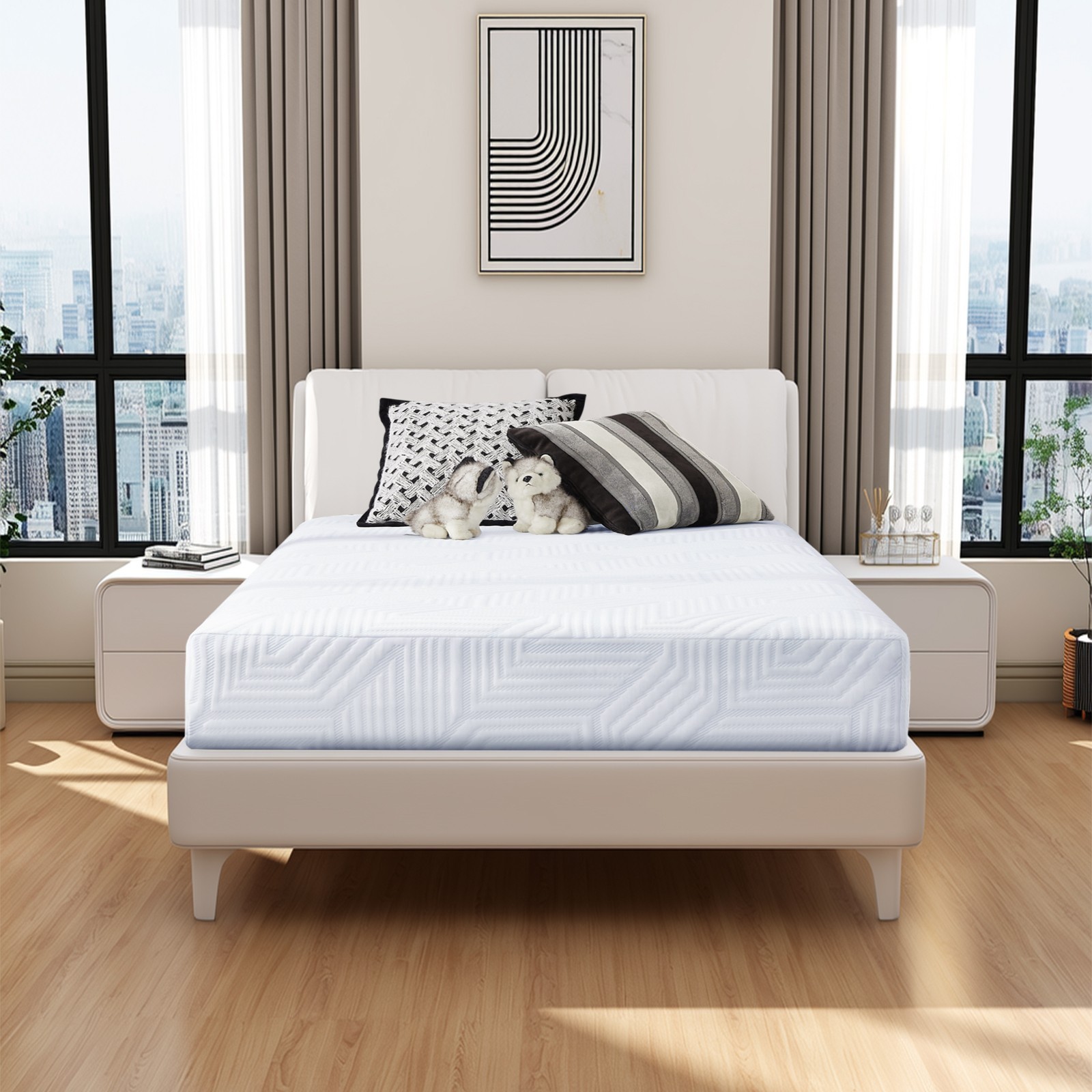 5″ 6″ Gel Memory Foam Mattress Medium Firm Twin Txl Full Queen Size Bed in a Box