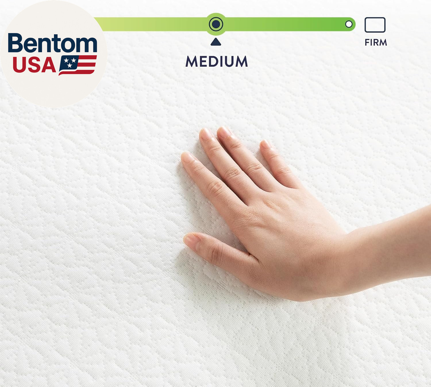 6 Inch Twin Mattress Bed-In-A-Box, Green Tea Memory Foam, White