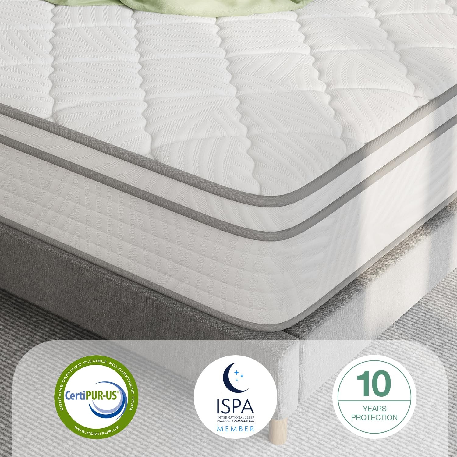 10 inch Full Mattress, Hybrid Mattress Full Size with Comfortable Foam & Indi…