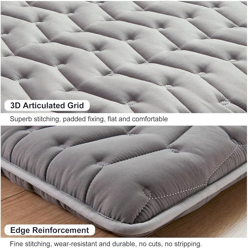 Tatami Floor Mattress High Density Foam Double-Sided Futon Rollable Lightweight