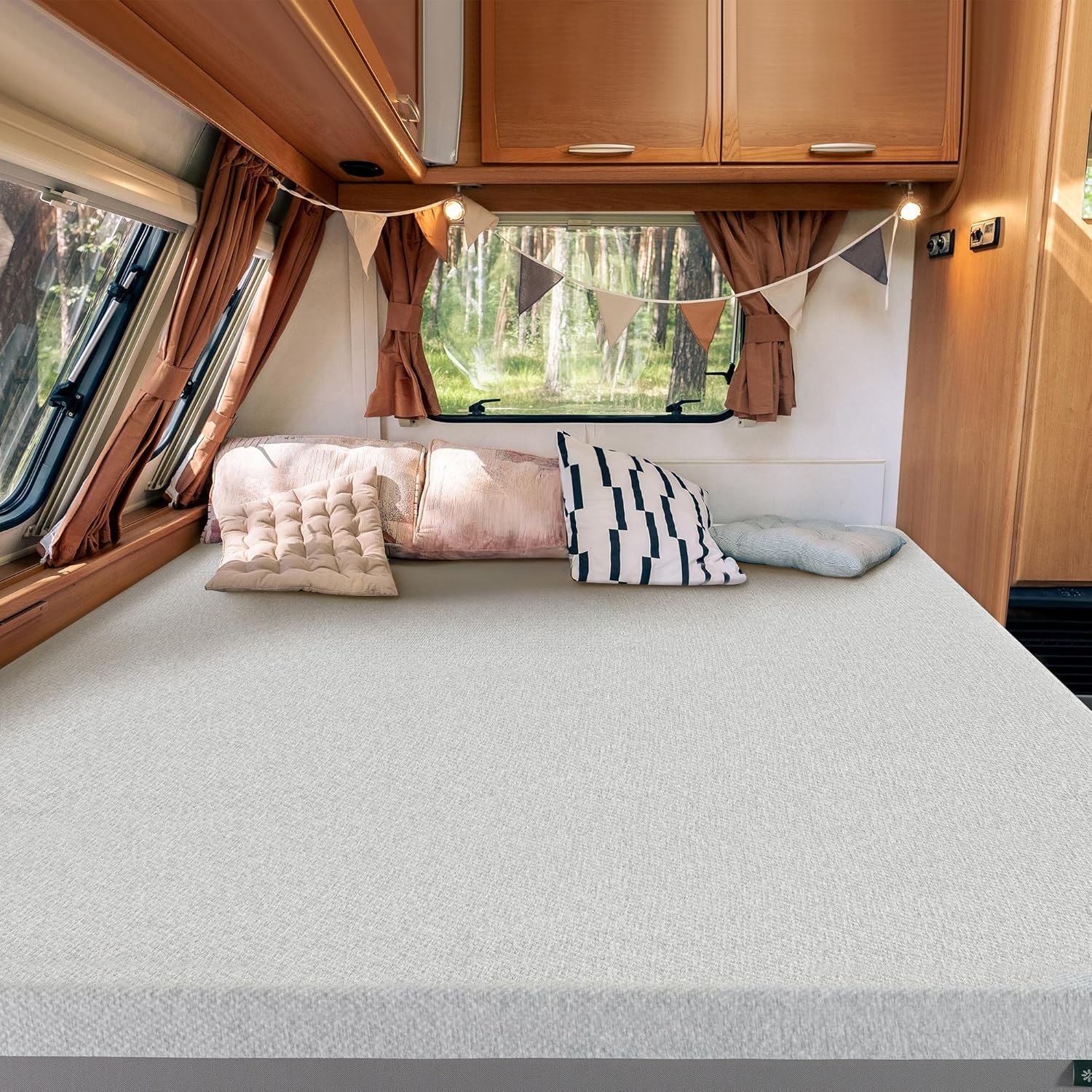 8 Inch Ultima RV Memory Foam Mattress Short Queen Fiberglass Free Breathable