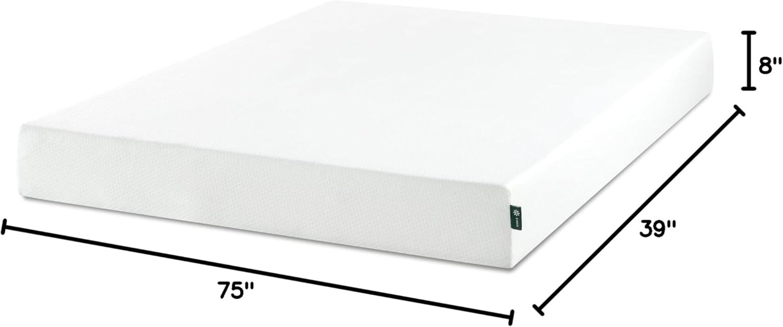 ZINUS 8 Inch Green Tea Memory Foam Mattress [New Version], Twin, Fiberglass Free
