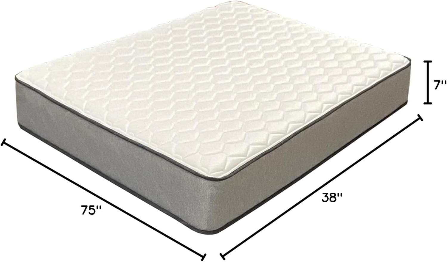 Medium Firm Tight Top High Density Poly Foam Rolled Mattress for RV, Cot, Foldin