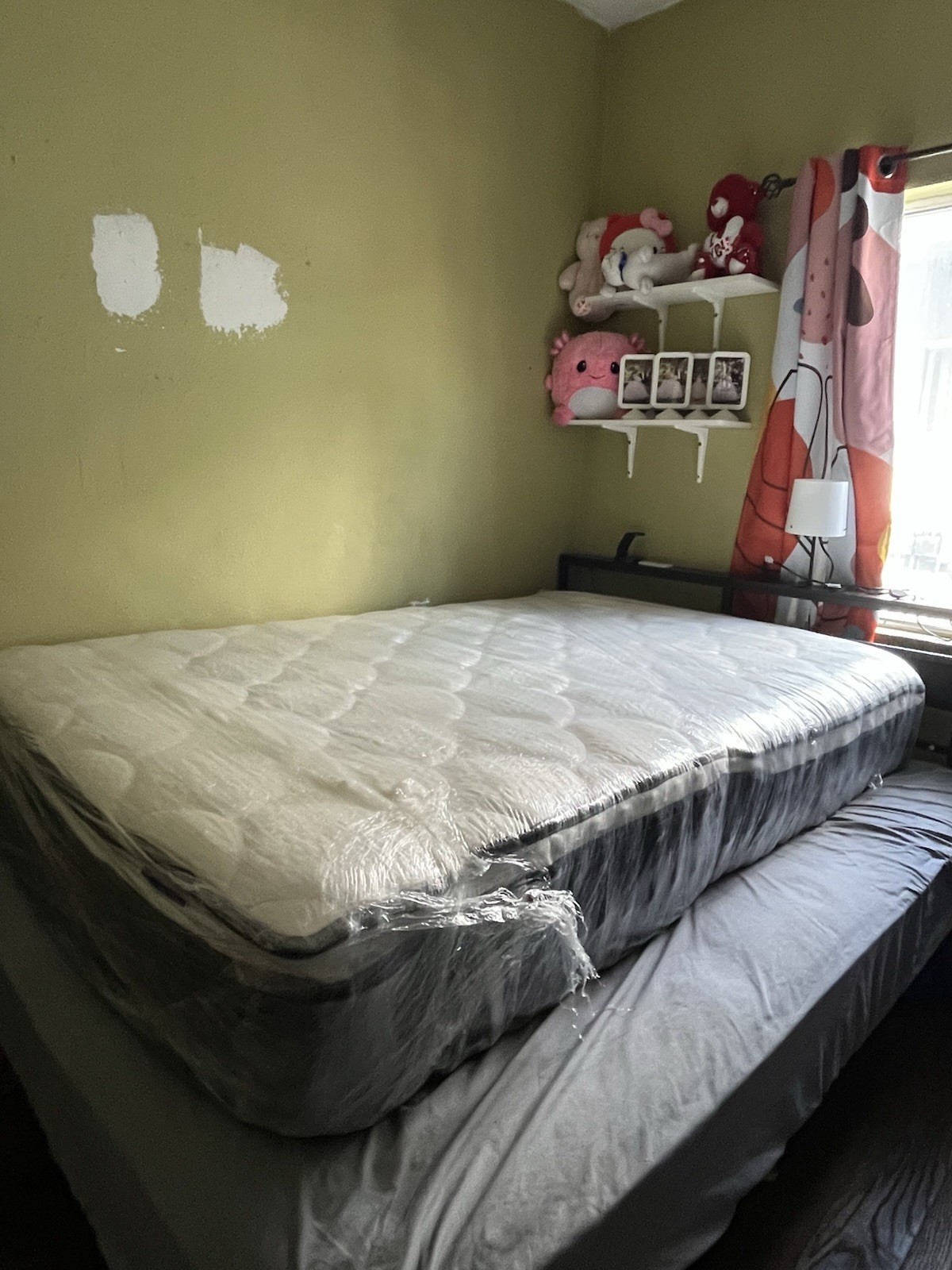 napnest Full Memory Foam Mattress Medium Firm, White/Black Fabric Cover
