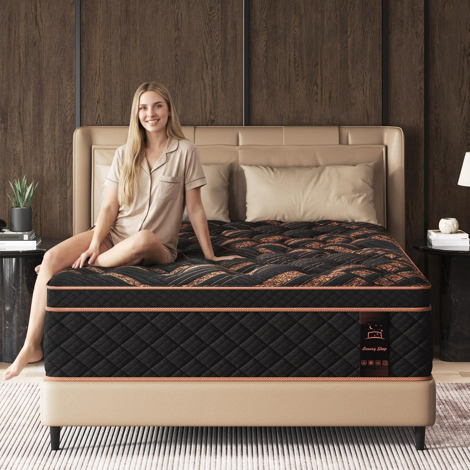 Queen Hybrid Mattress 14 Inch, Medium Firm Gel Memory Foam & Pocket Springs – Mo
