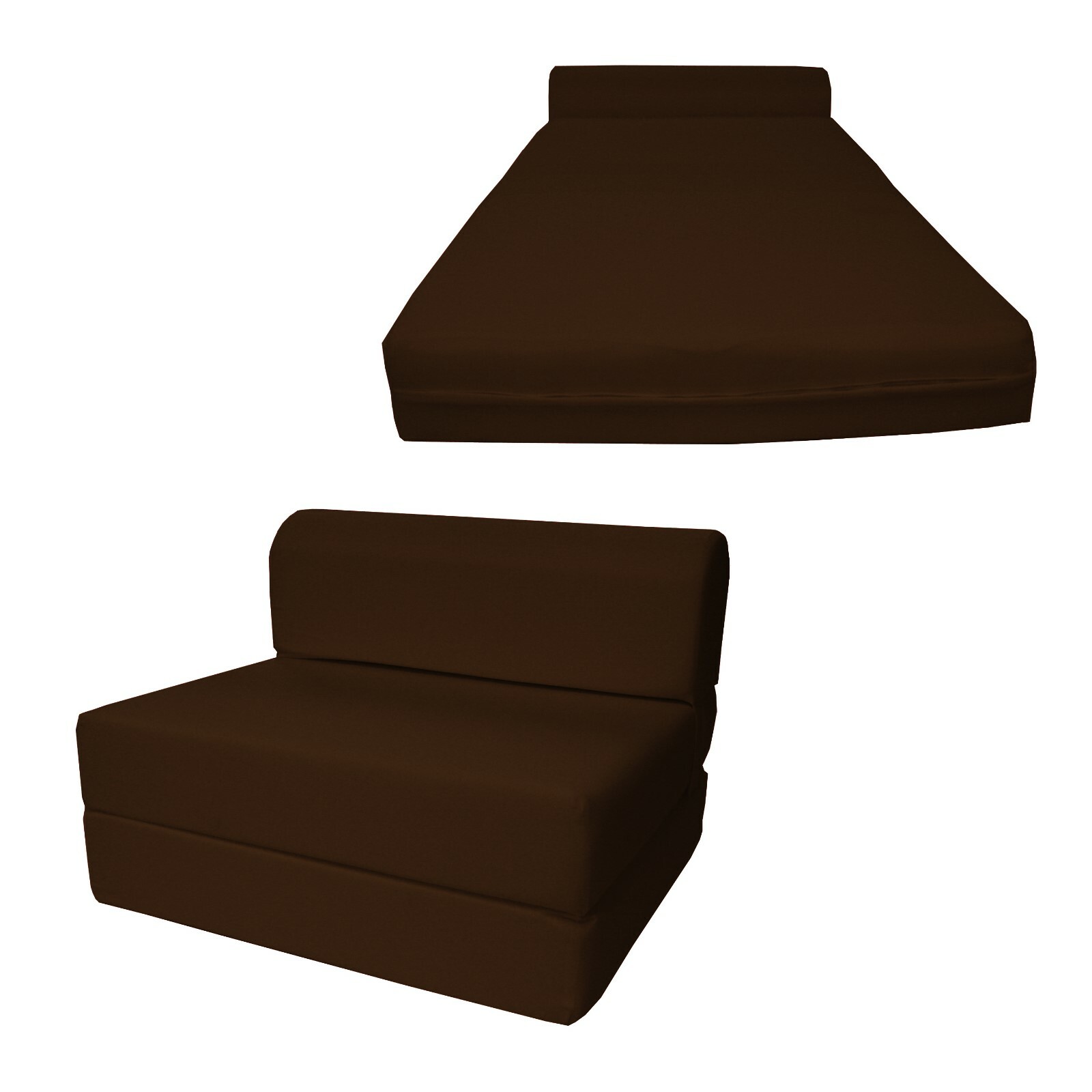 Twin Sleeper Chair Folding Foam Beds, Floor Sofa Couch Mattress 6x32x70 Brown