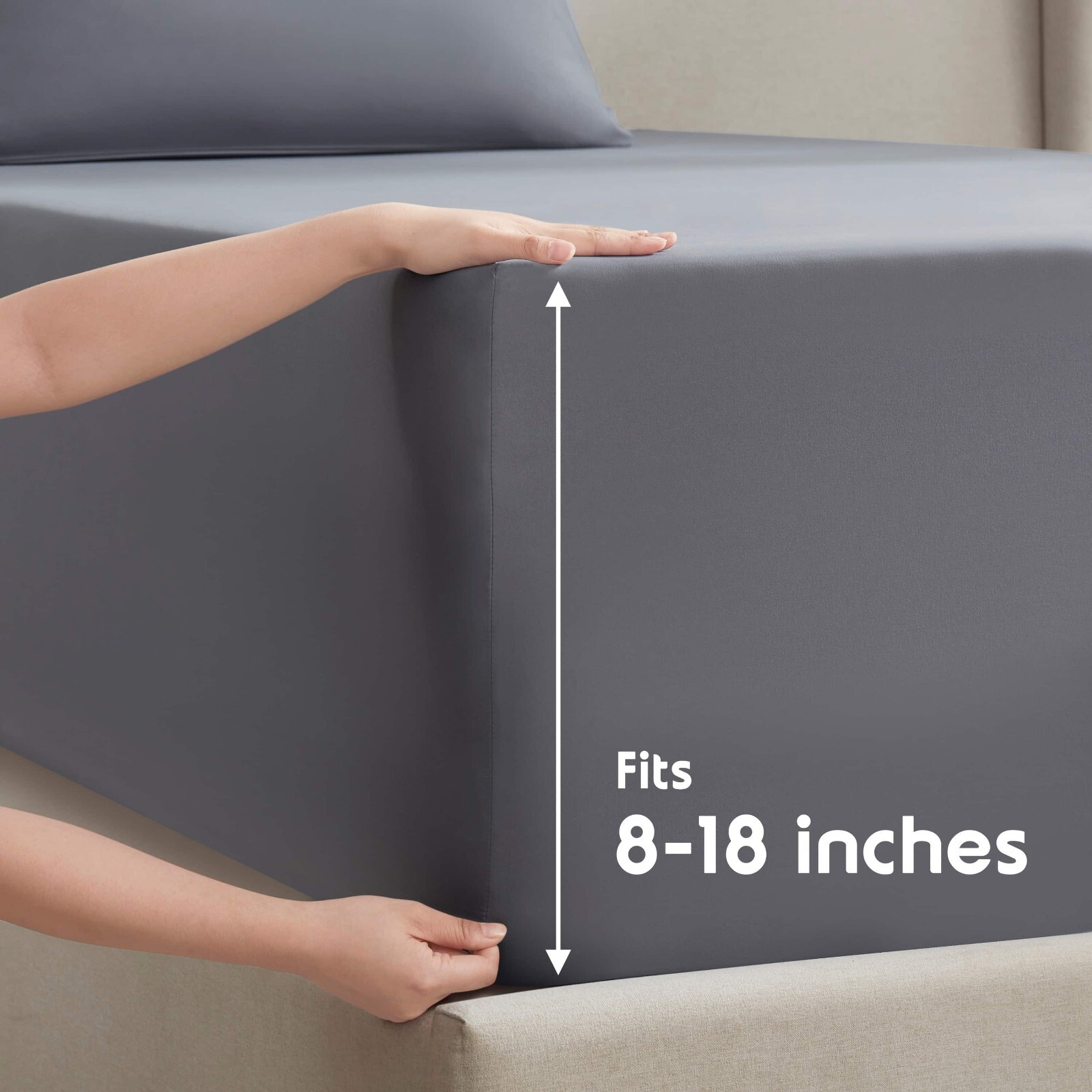 Green Tea 8″ 10″ 12″ Memory Foam Mattress with 4 Piece Deep Pocket Bed Sheet Set