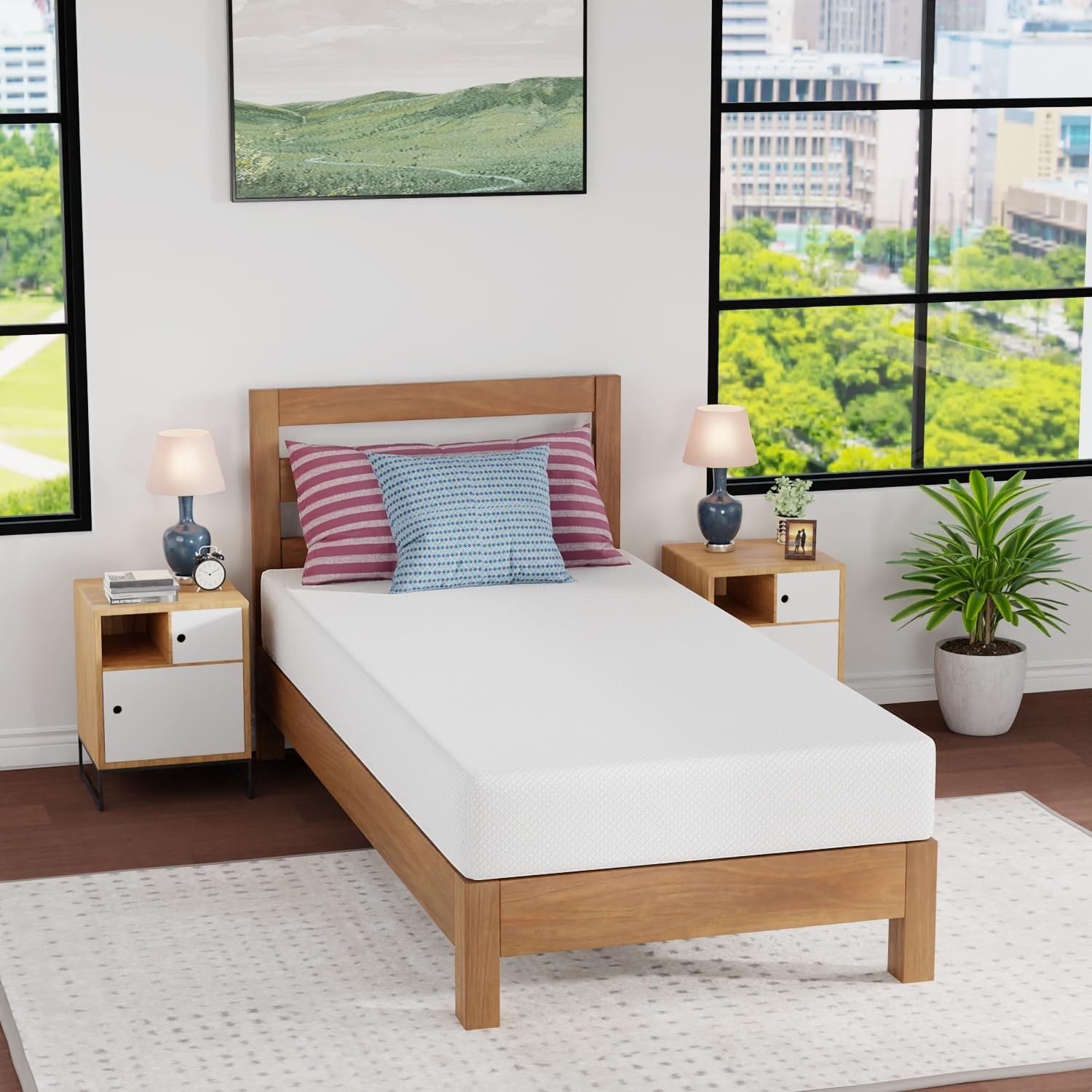 8″ Twin XL Gel Memory Foam Mattress – Medium Firm, Pressure Relief, Cooling, Was