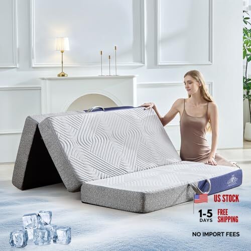 Cooling Foldable Mattress Memory Foam Mattress/Topper with Cold Full 6 Inch