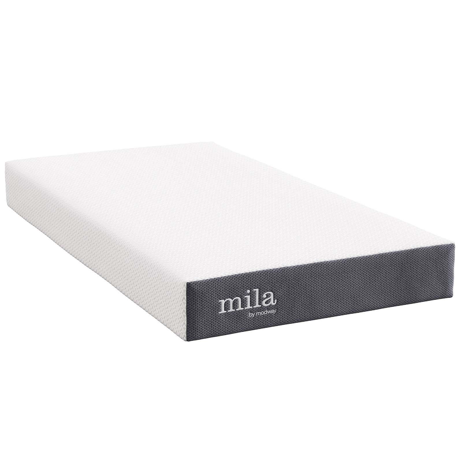 Modway Mila Firm 8″ Fiberglass Free Memory Foam Twin Mattress for Kids