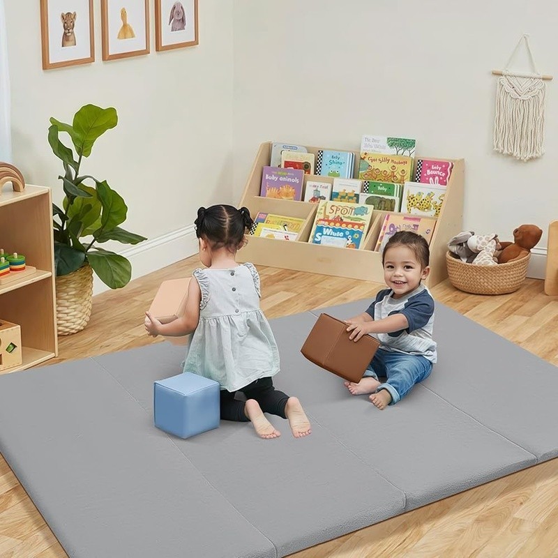 Foldable Kids Futon Mattress Soft Plush Play Mat Trifold Portable Cushion New