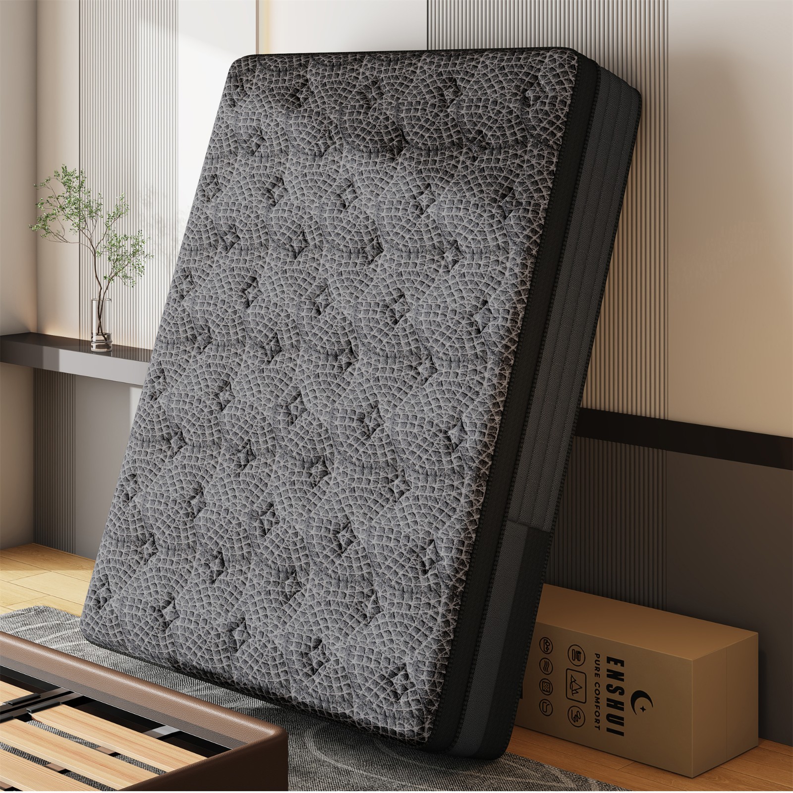 ENSHUI 12/14″ Cooling Hybrid Mattress in a Box – Gel Memory Foam Pocket Springs