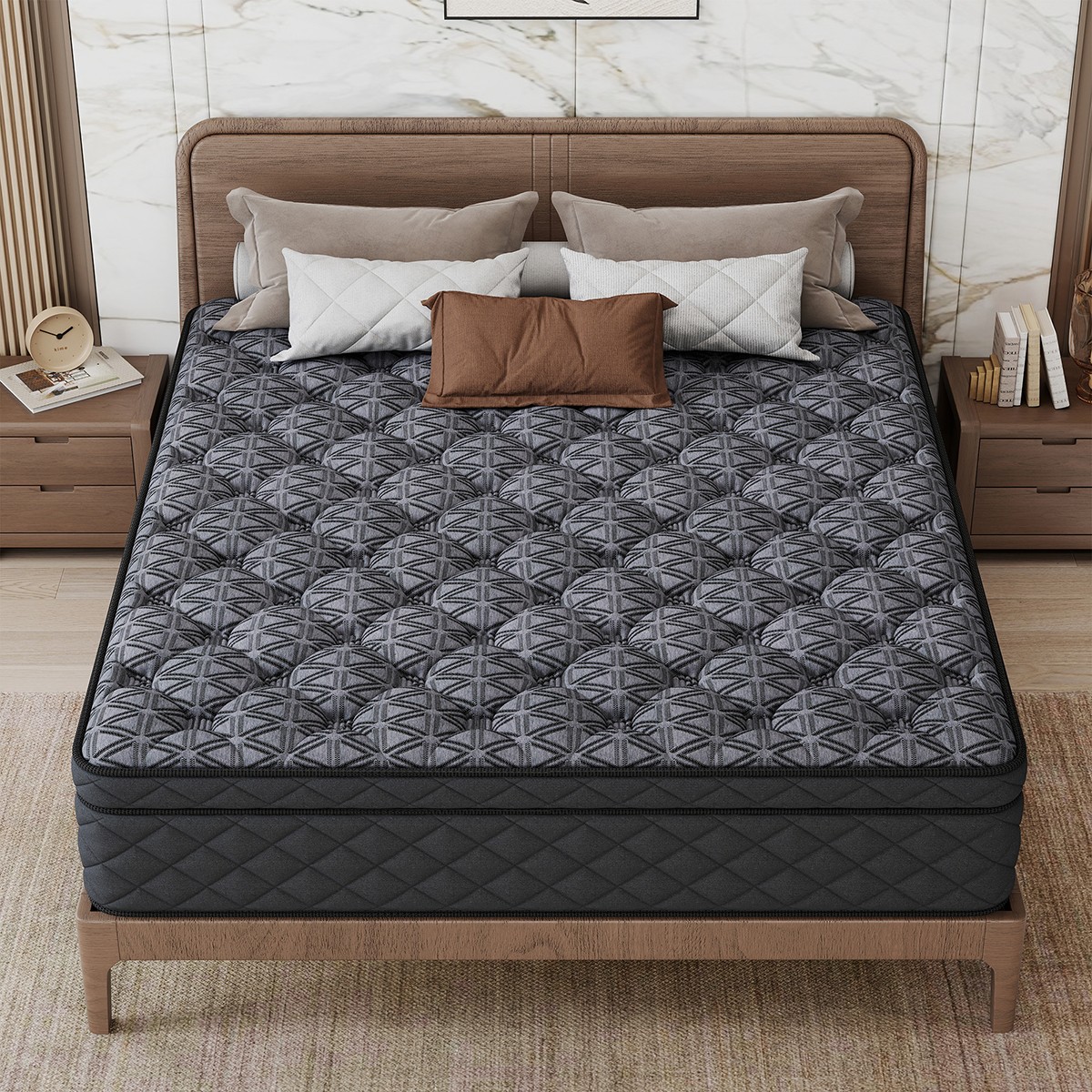 12″ 14″ Twin Full Queen King Mattress in a Box Gel Memory Foam Pocket Spring
