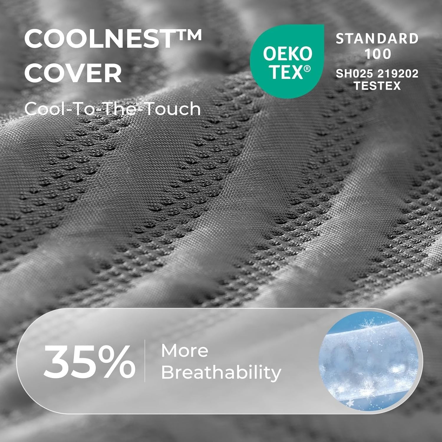 Coolnest 14 Inch King Size Mattress, Cooling King Memory Foam Mattress for Cool