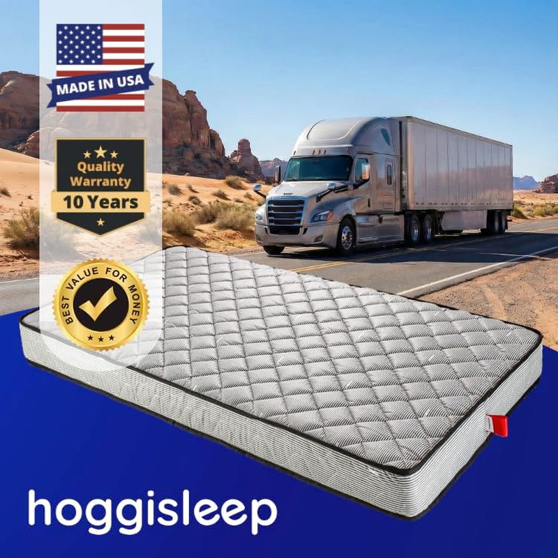 7 Inch Semi Truck Mattress – 28X79, Memory Foam Mattress, Slim Bunk Size, Medium