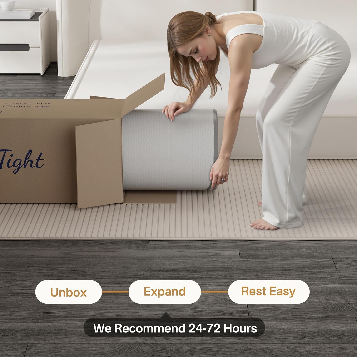 King Size Mattress (High-End Upgraded) Hotel-Level Luxury 16 Inch Hybrid King Ma
