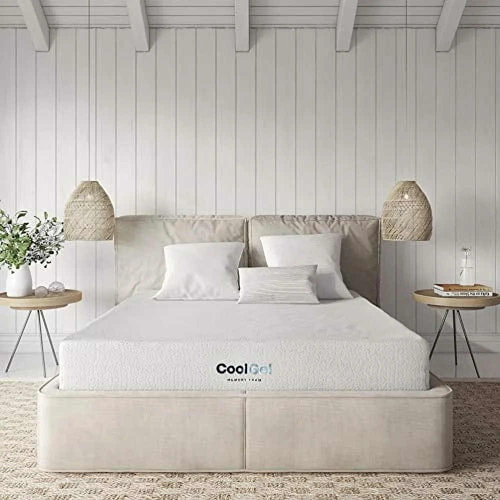 8″ Twin Medium Tight Top Gel Memory Foam Mattress, White