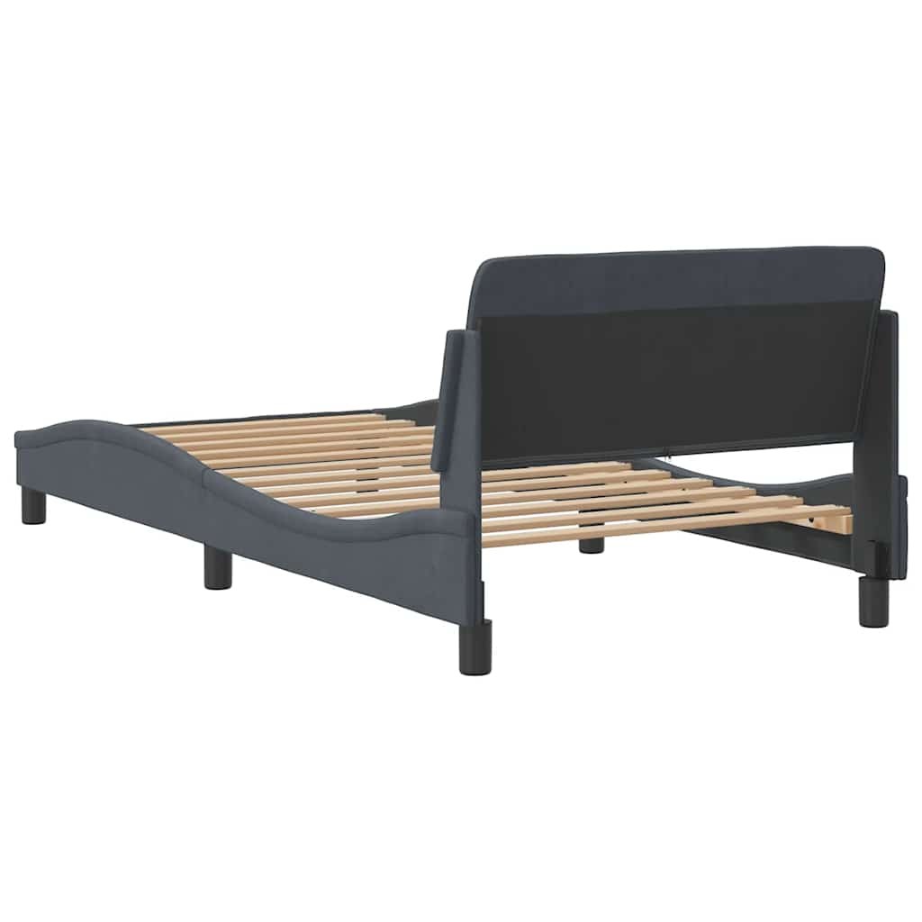 Bed Frame “Dover” Dark Gray 39.4″x79.9″ Twin XL Velvet vidaXL
