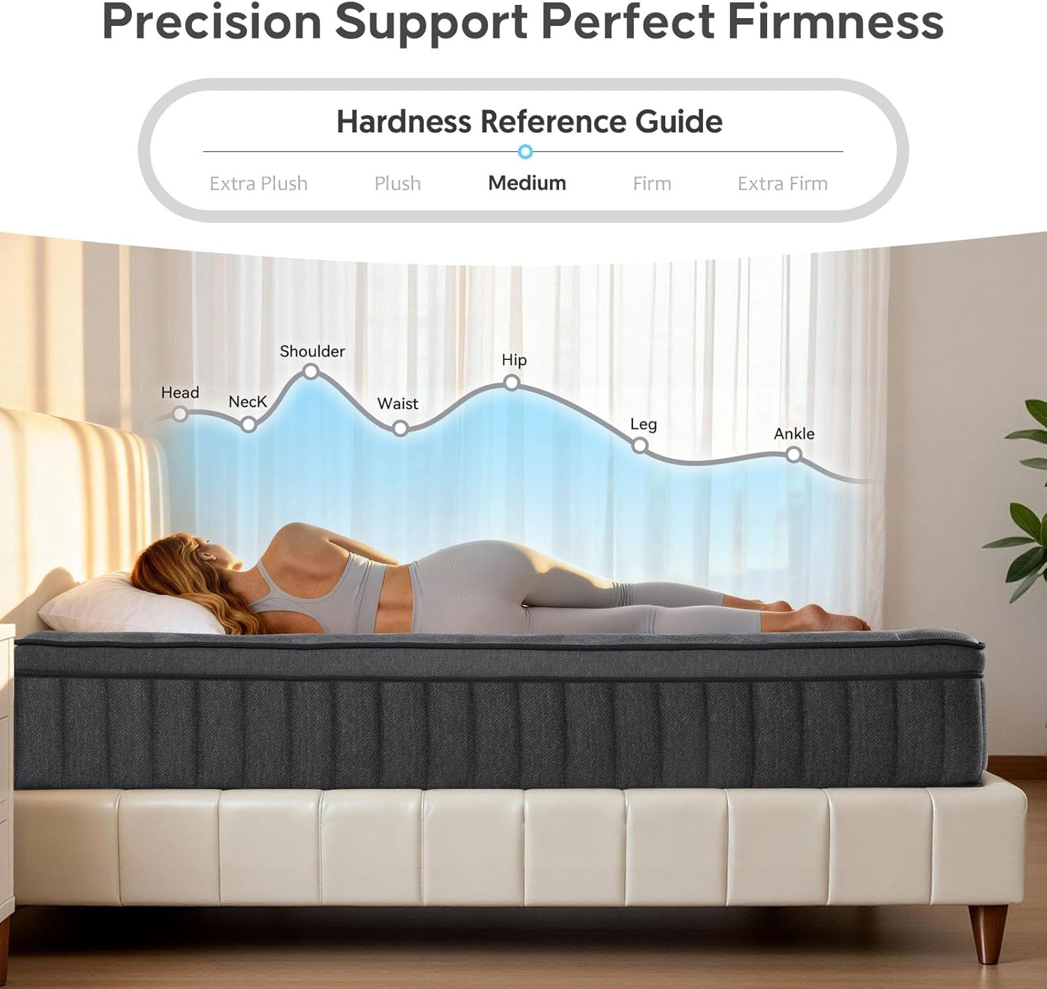 Queen Mattress 12 Inch Queen Size Mattress in a Box Upgrade Pocket Springs，Mediu