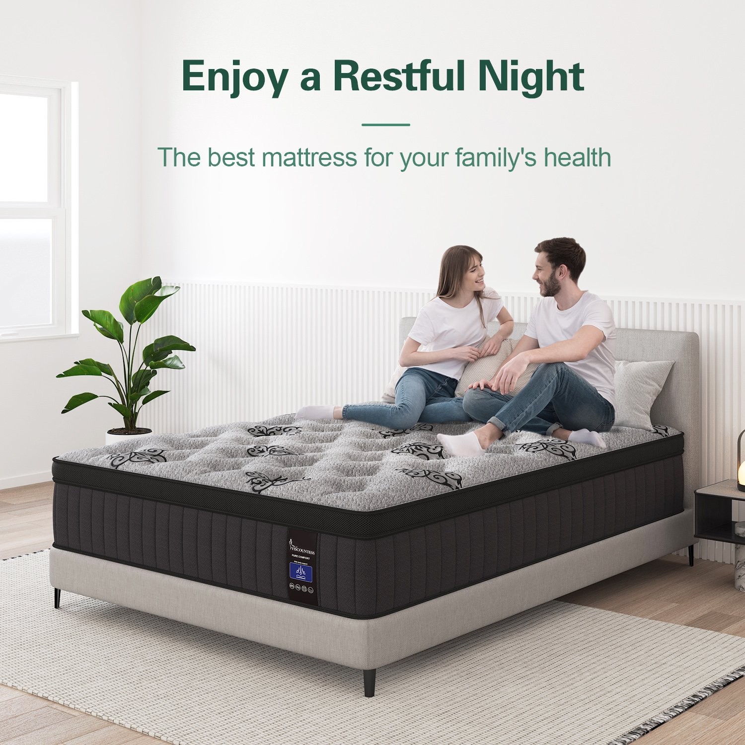 14″ Twin Full Queen King Size Mattress in a Box Hybrid Spring Gel Memory Foam