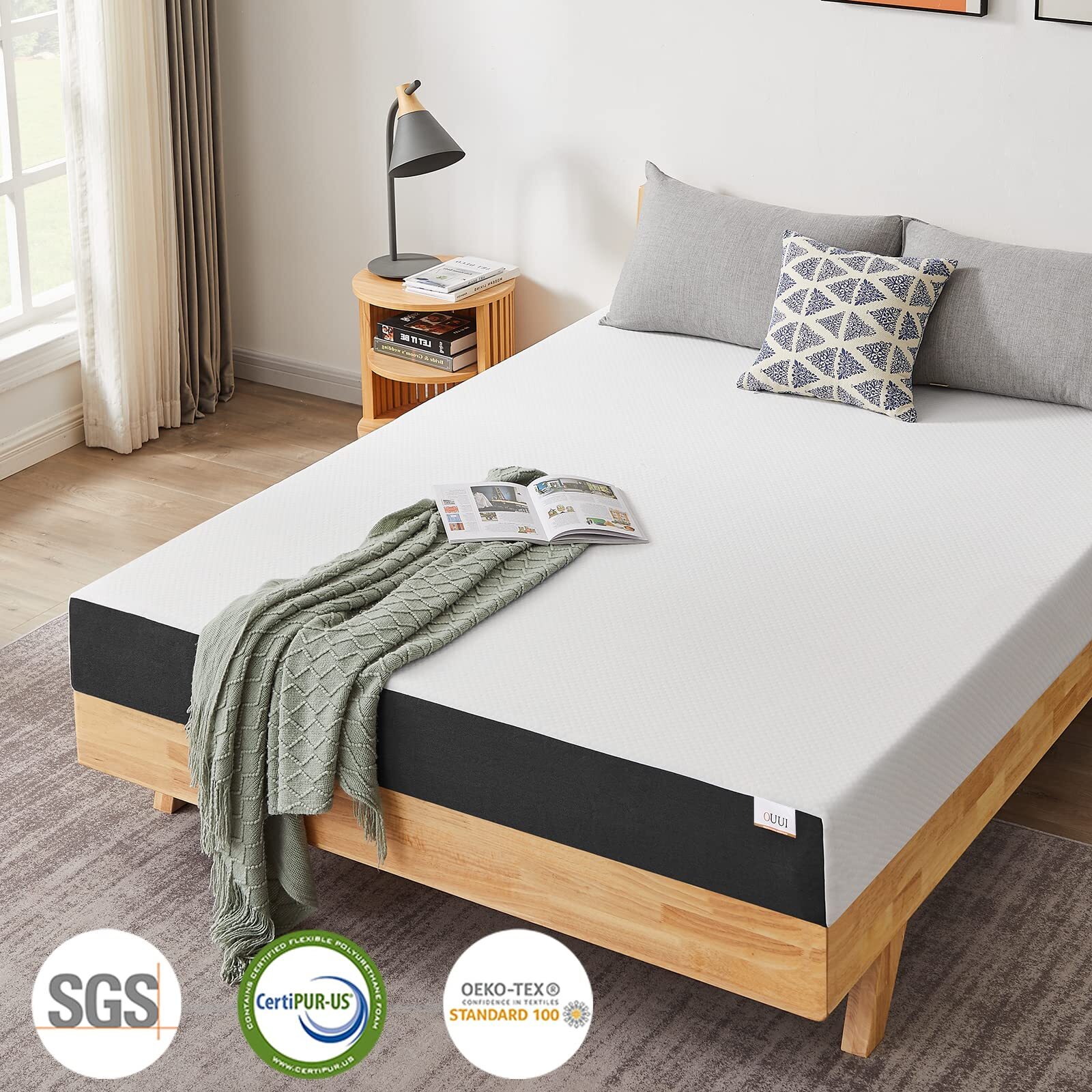 5/6/8″ Memory Foam Mattress for Cool Sleep Pressure Relief CertiPUR-US