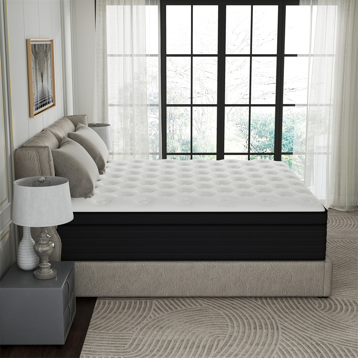 10″12″14″ Hybrid Mattress In A Box Memory Foam Spring Twin Full Queen King Size